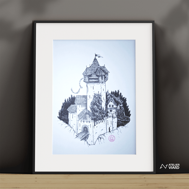 Forteresse - Dessin original (pièce unique)