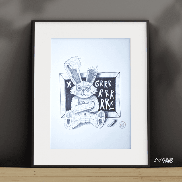Lapin - Dessin original (pièce unique)