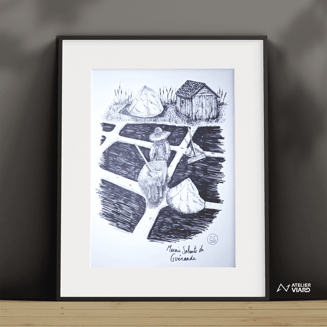 Marais salants - Dessin original (pièce unique)